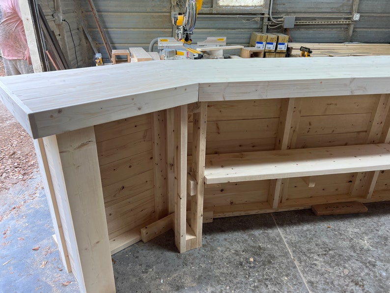 Angle L Shape Indoor Home Bar – Unfinished - Etsy