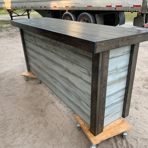 Ready to Ship 8 foot Plank Top U Bar Finished with casters