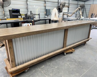Metal Straight Ace Large Covered Patio Home Bar