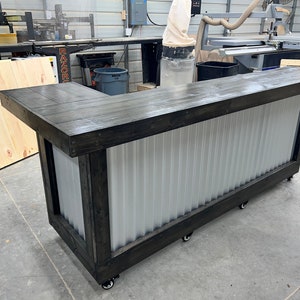 Thomas Metal L Shape Covered Patio Home Bar - Etsy
