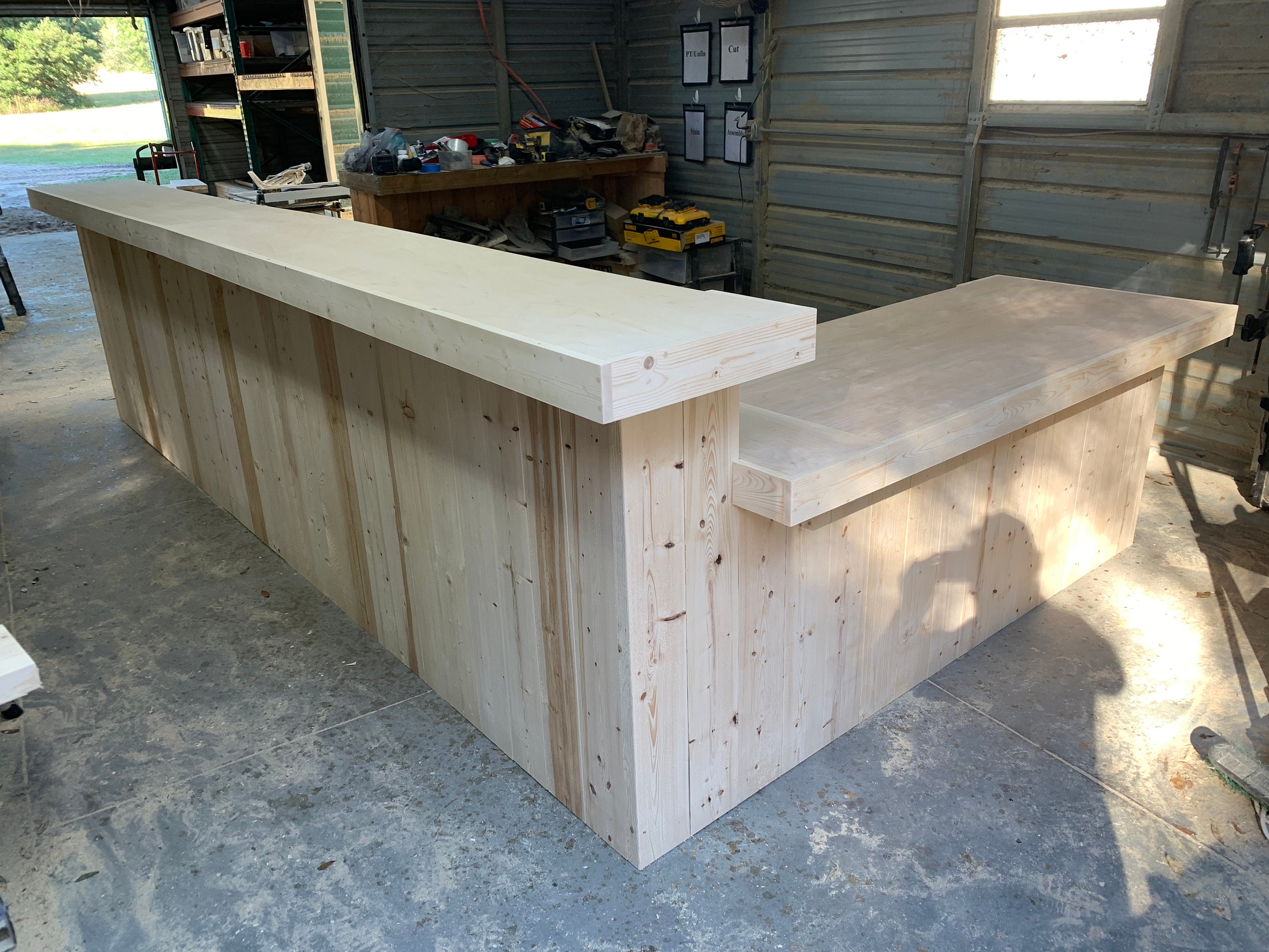 Large Retail Counter 2level Unfinished Rustic Style POS/ADA Etsy
