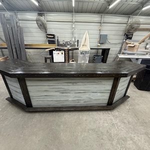 Angle Covered Patio Home Bar