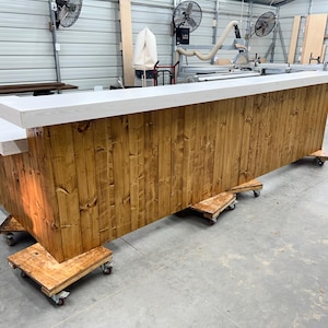 Aventura Large Sales Counter - 2 level, L shape with ADA drop