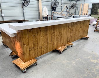 Aventura Large Sales Counter - 2 level, L shape with ADA drop