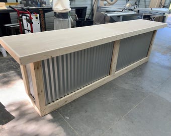 Metal Straight Ace Large Indoor Home Bar Unfinished