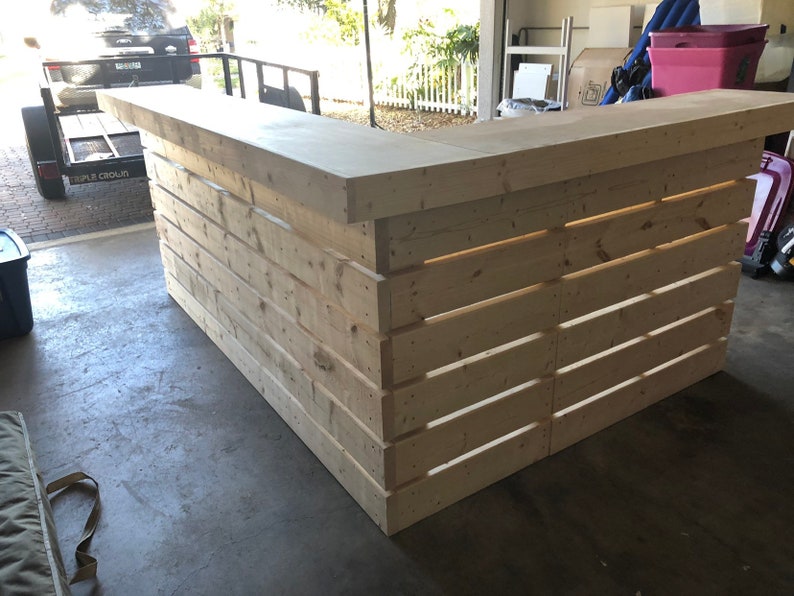 Hello Elyse 75 L Reception Desk - Unfinished L shape 2 level desk, front desk, L shape desk