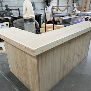 Unfinished Smooth Kitchen L Shape Small - Indoor Home Bar