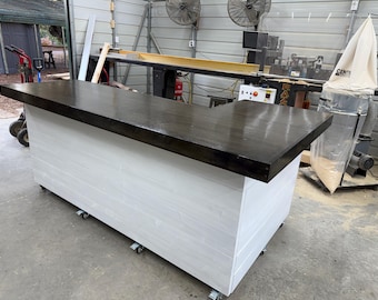 L-Shape Smooth Top Bar Horizontal Base, Finished