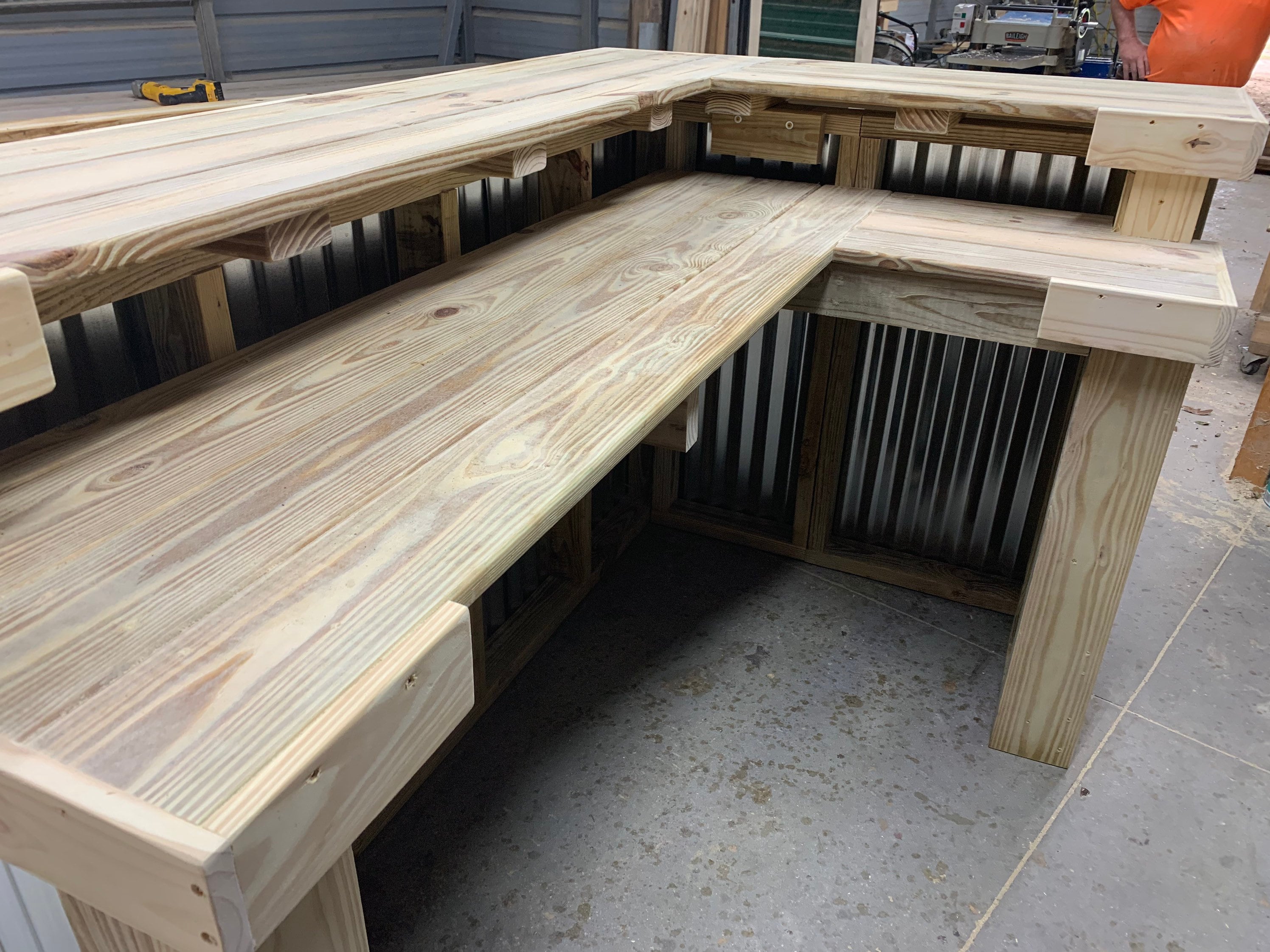 La cocina de metal 7 ' x 4.5' 2 nivel L-estilo | Etsy