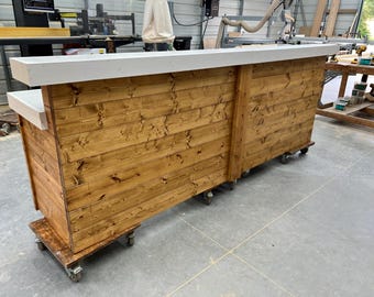Hello Shabby Large Reception Desk - 2 level