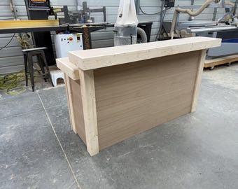 Unfinished Plywood Buffet 2 level - Contemporary style wood indoor bar