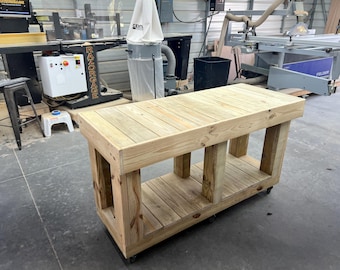 Stylish Mobile Outdoor Buffet Table, cooler table, rustic table, blackstone table, pizza oven table, industrial table,