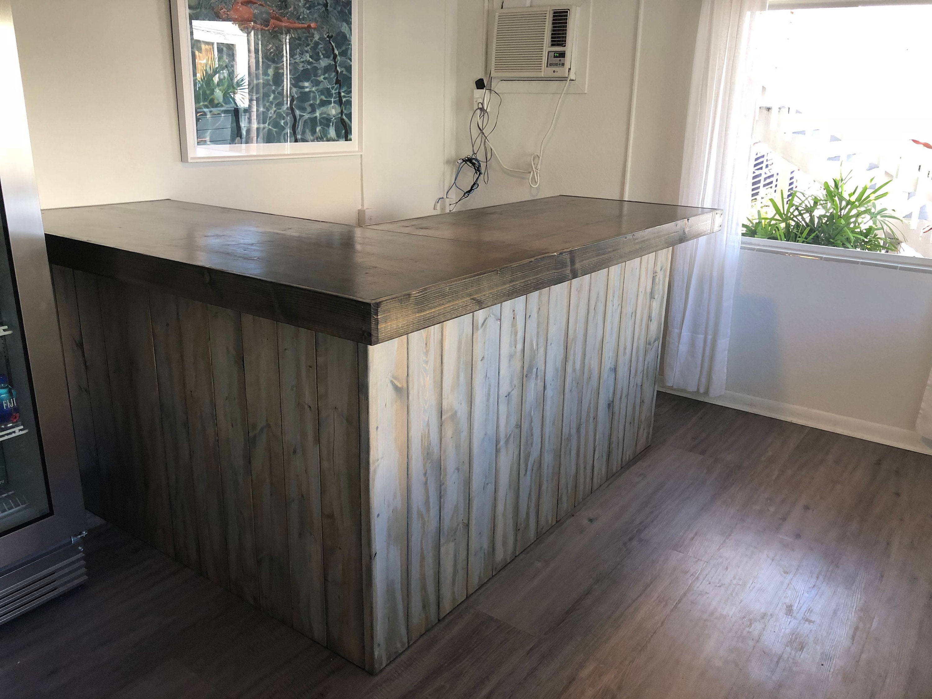The Shabby L Bar 7 X 6 Rustic Barn Wood Style Bar Sales Counter