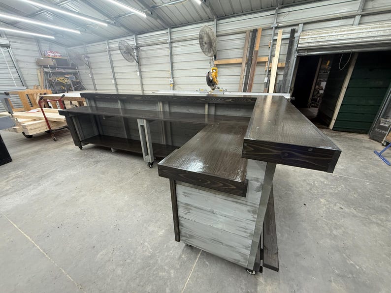 Collin L Shape Large Indoor Home Bar - Etsy