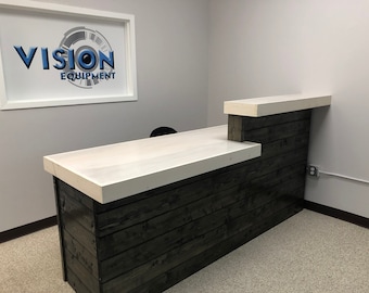 Lavonne - Rustic barnwood style reception desk