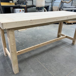 High Top Bar Table - Handmade Custom Unfinished Wood Man cave home decor