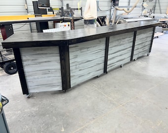 Angle L Shape Covered Patio Home Bar