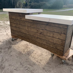 Coffee Shop Small Finished - Solid wood retail counter