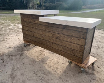 Coffee Shop Small Finished - Solid wood retail counter