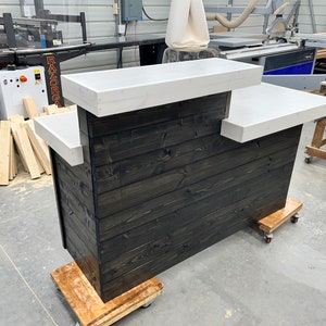 Lavonne - Rustic barnwood style reception desk