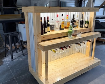 Upcycled Upright Piano Home Bar