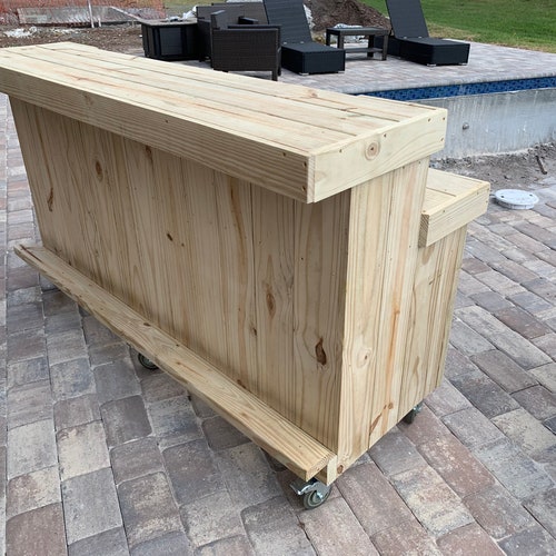 Kitchen Straight Outdoor Rustic Bar Etsy