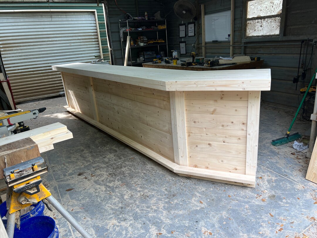 Angle L Shape Indoor Home Bar – Unfinished - Etsy