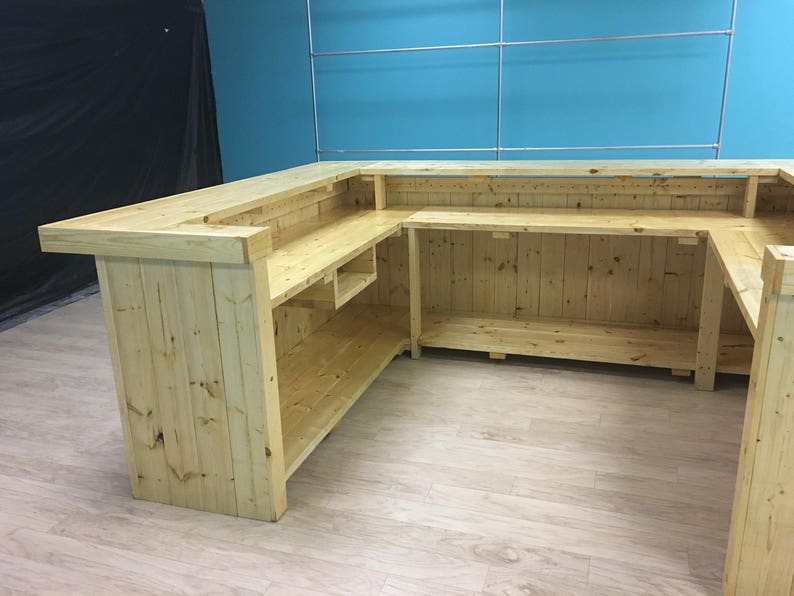 10 x 8 x 10 rustic wood sales counter The Cashwrap reception desk or