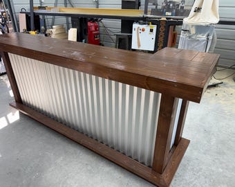 Mini Metal L Shape Covered Patio Home Bar
