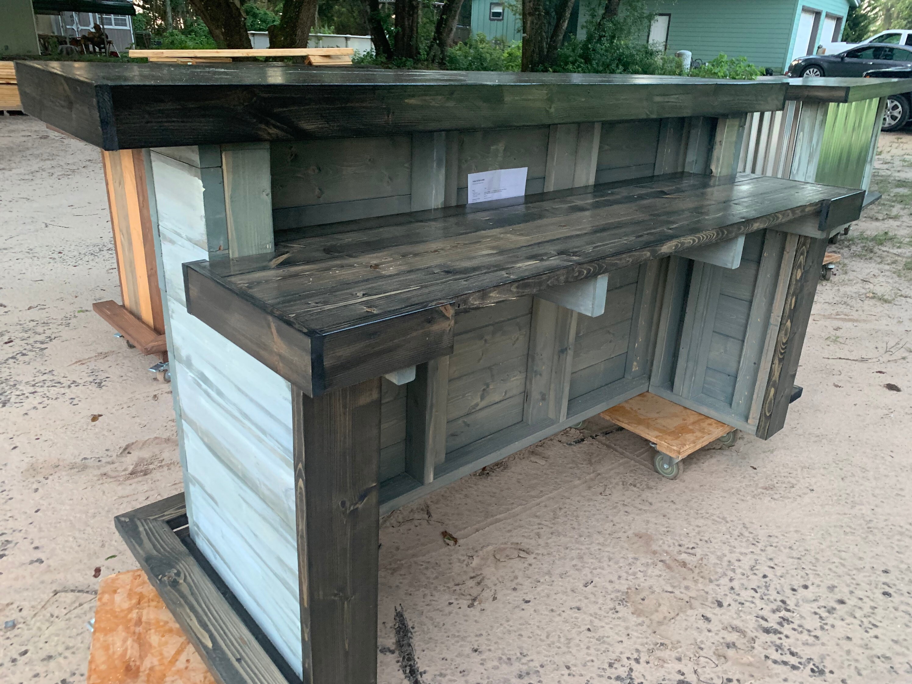 Outdoor Shabby 7' 2level Shabby Chic Rustic Barn Wood Style, Pallet