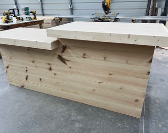 Coffee Shop Sales Counter - Unfinished with ADA drop