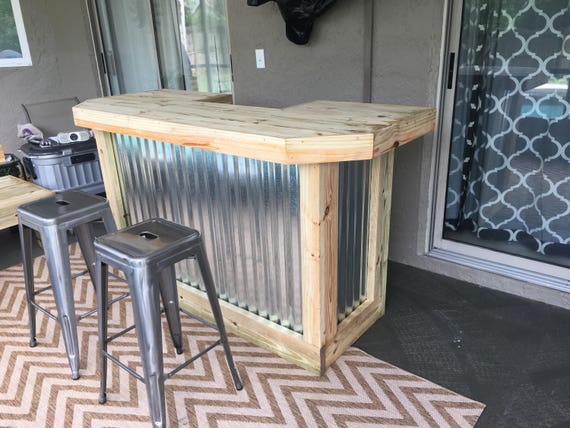 Foo Bar Metal 6 Rustic Real Pressure Treated Wood Etsy