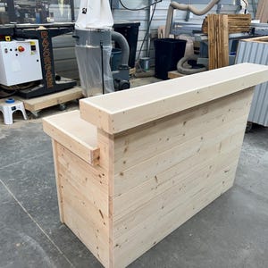 Hello Shabby Reception Desk - Unfinished, 2 level