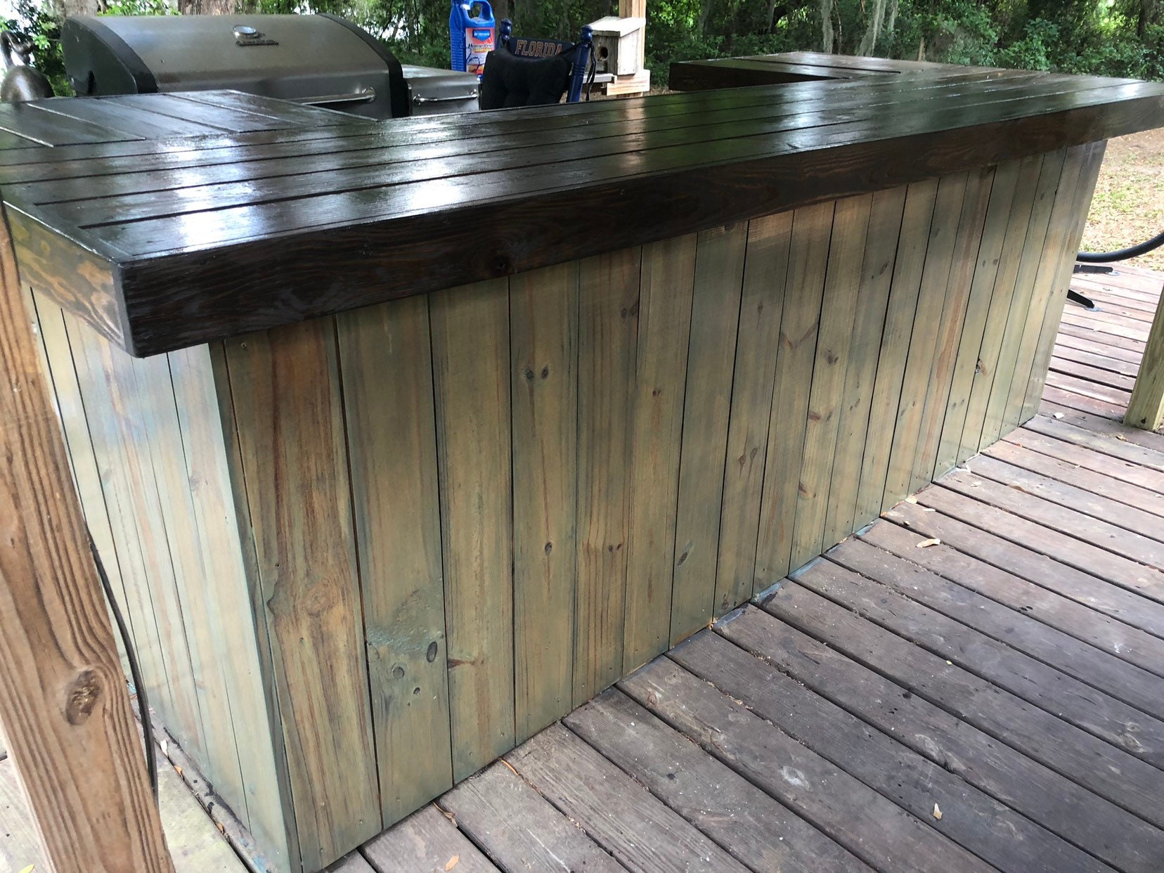 The Olive And Espresso 4 5 X 9 X 4 5 Handmade Wood Outdoor