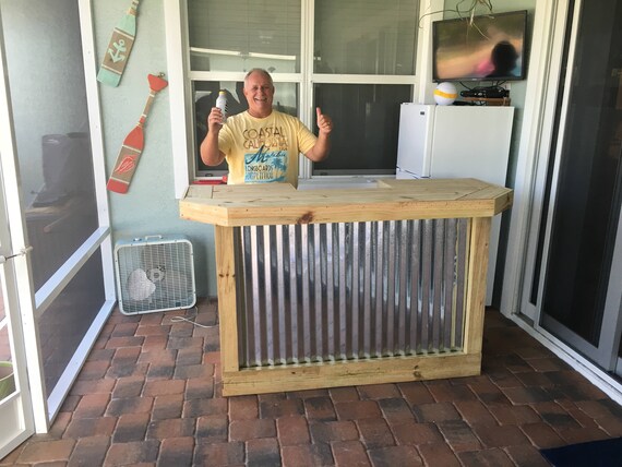 Foo Bar Metal 6 Rustic Real Pressure Treated Wood Etsy