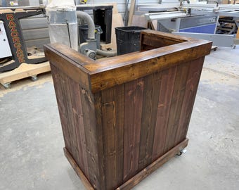 Mobile Hostess Stand with 3 shelves