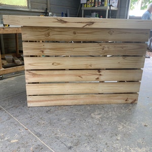 Elyse .75 Rustic real pressure treated wood barn wood style, pallet style outdoor patio bar image 3