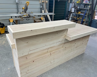 Lavonne Sales Counter - Unfinished with Privacy Tower & ADA drop