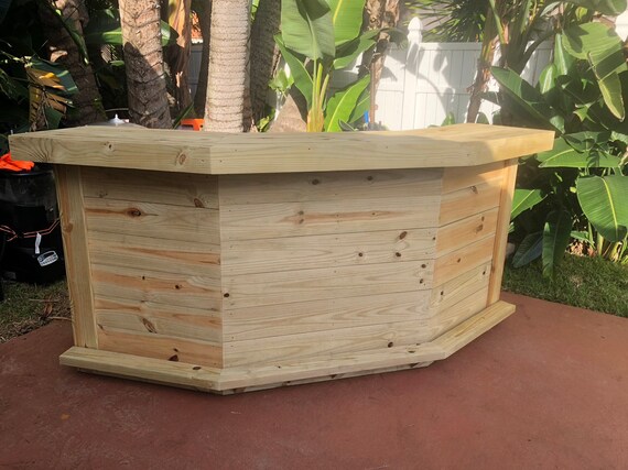 The Angle 8 2 Level Angled Rustic Treated Wood Outdoor Etsy