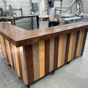 Kitchen L Shape Medium Covered Patio Home Bar