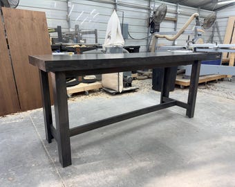 Rustic Handcrafted High Top Bar Table for Patio and Indoor Use