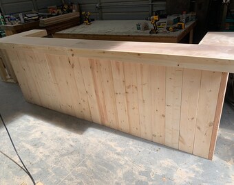 Jackson U Shape Sales Counter Unfinished