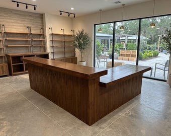 Aventura L shape Large Sales Counter with ADA drop