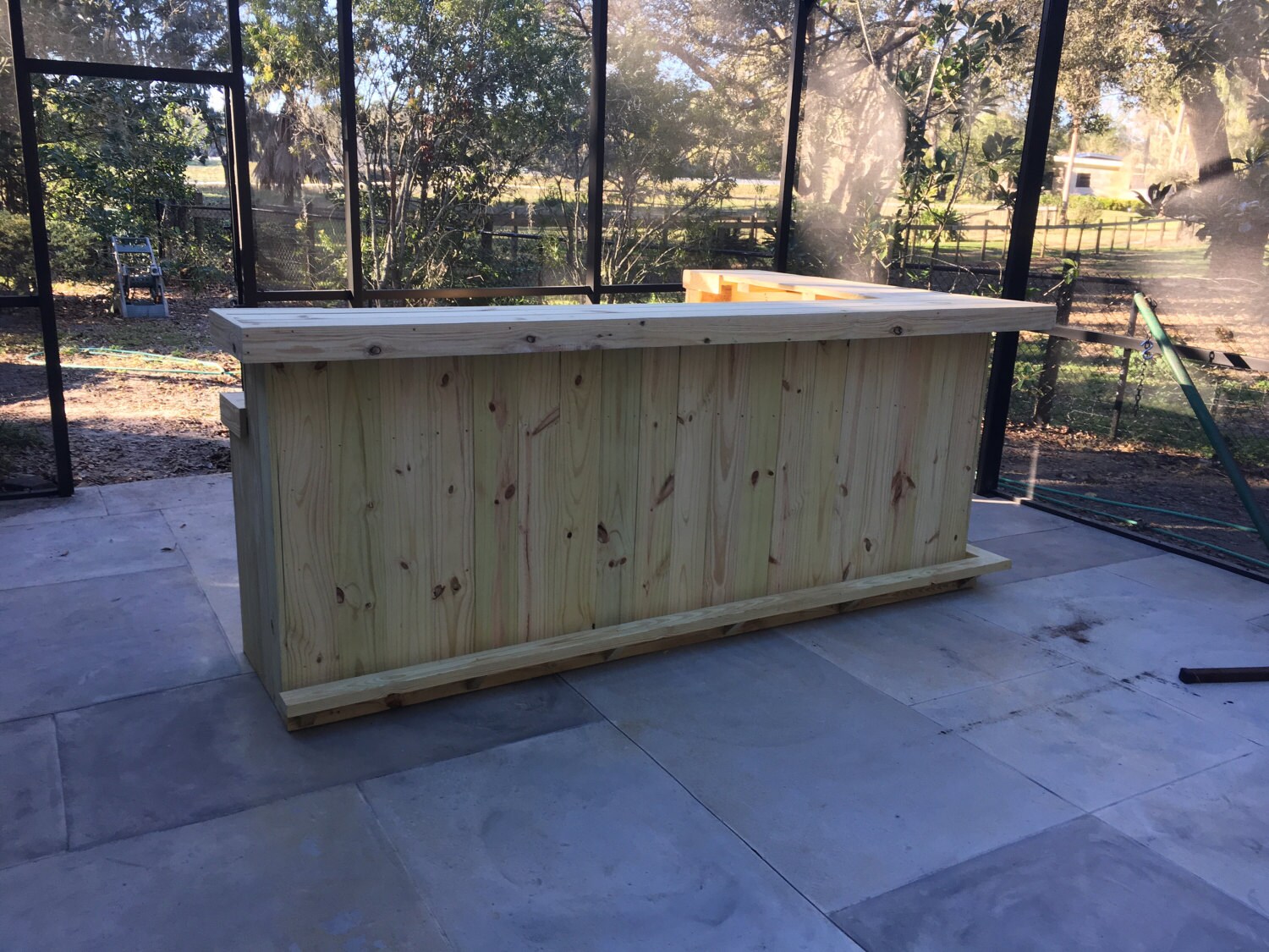 Kitchen 2 Level L Shape 8 X 6 Rustic Real Pressure Treated
