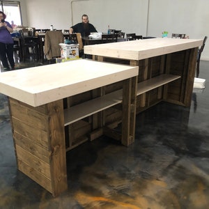 Coffee Shop Large Finished Solid wood retail counter image 7