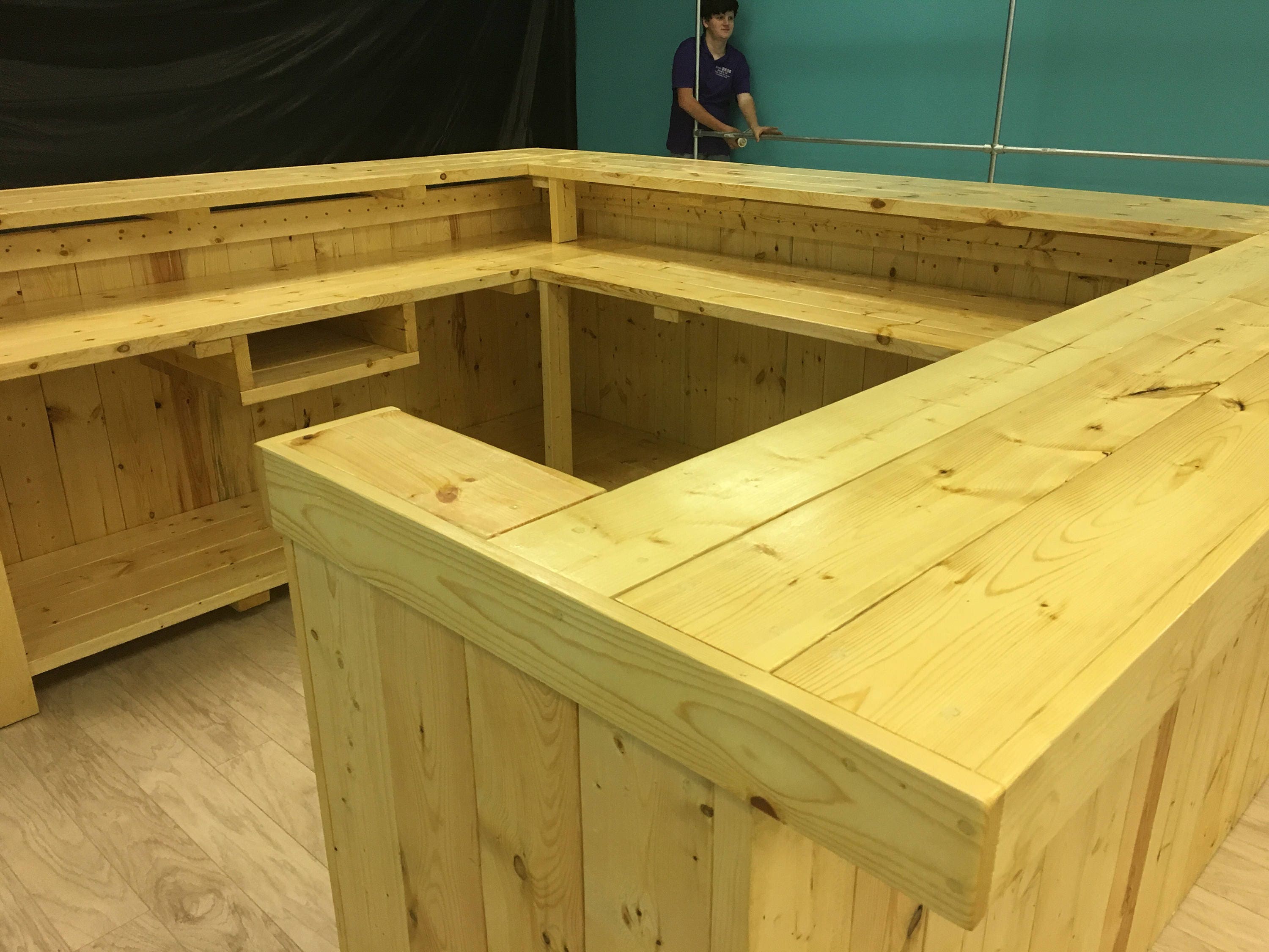 Custom The Cashwrap 8 X 12 X 4 Rustic Wood Sales Counter