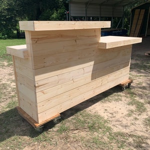 Lavonne Unfinished - Rustic barnwood style reception desk