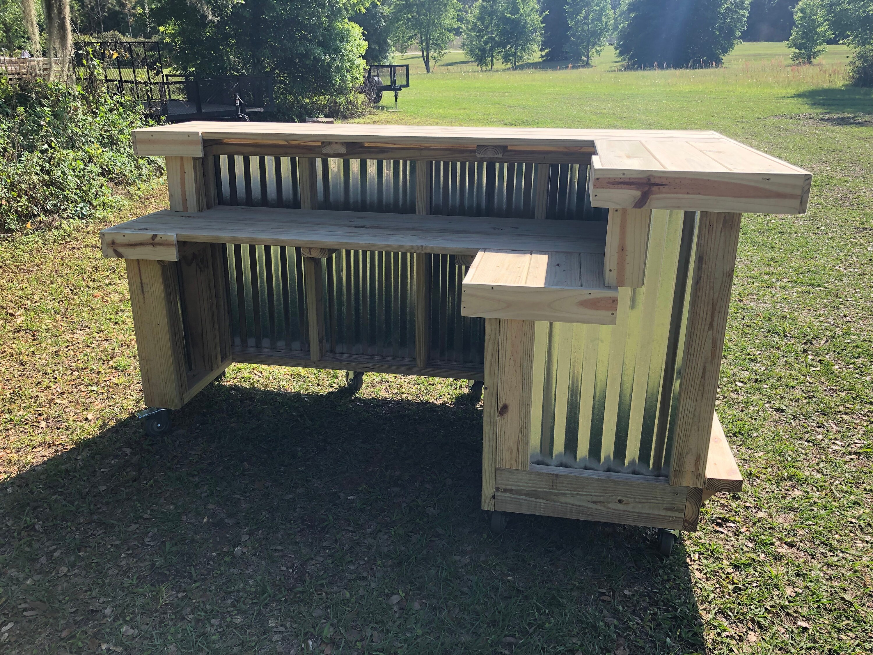 La cocina de metal 7 ' x 4.5' 2 nivel L-estilo | Etsy