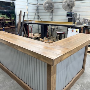Metal Kitchen L Shape Medium - Covered Patio Home Bar