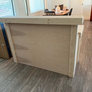 Modern 2 level Unfinished Reception Front Welcome Desk